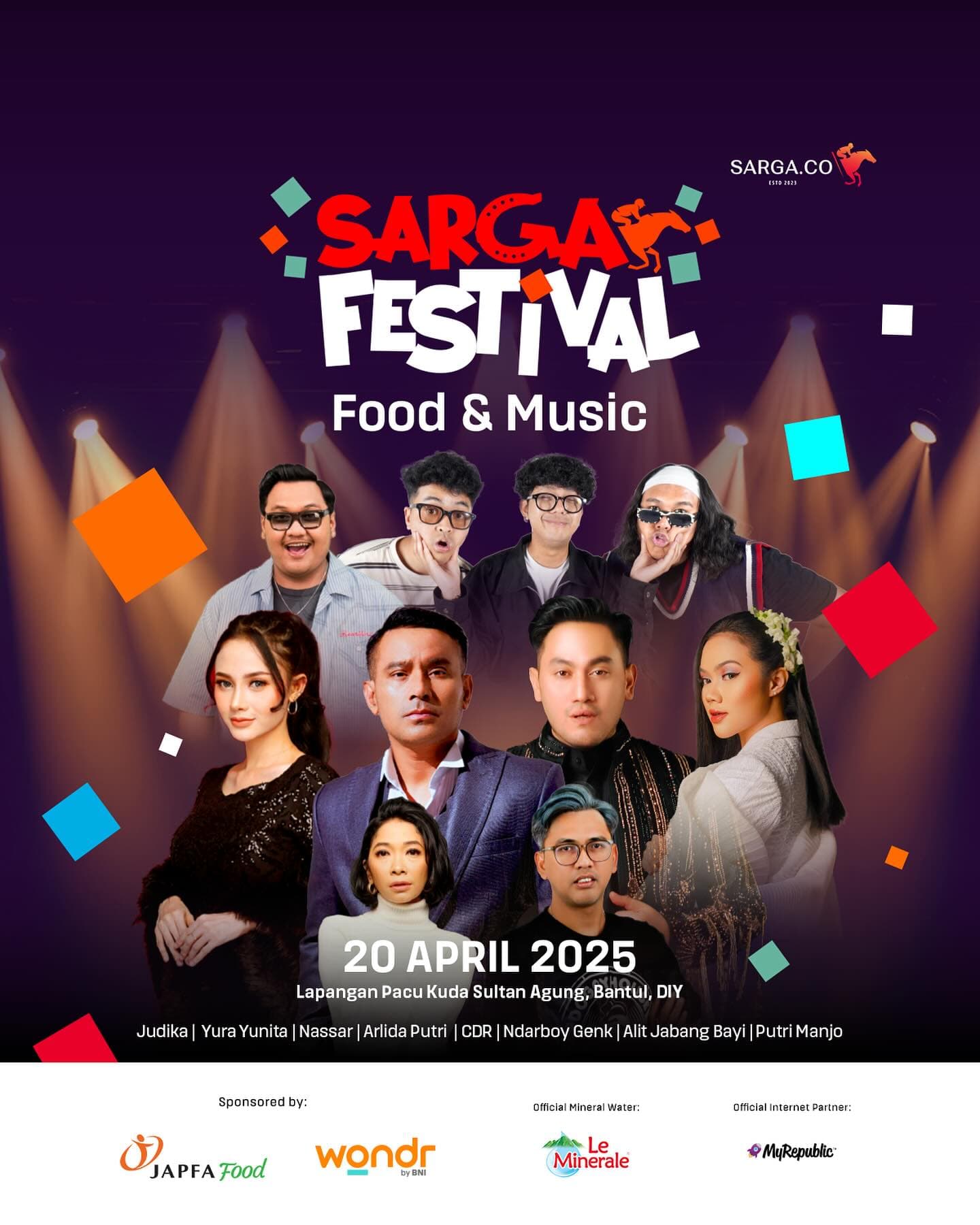 SARGA FESTIVAL 2025: Pentas Musik dan Kuliner di Bantul Menghadirkan Judika, Yura Yunita, Nassar hingga Ndarboy Genk, Catat Tanggalnya!