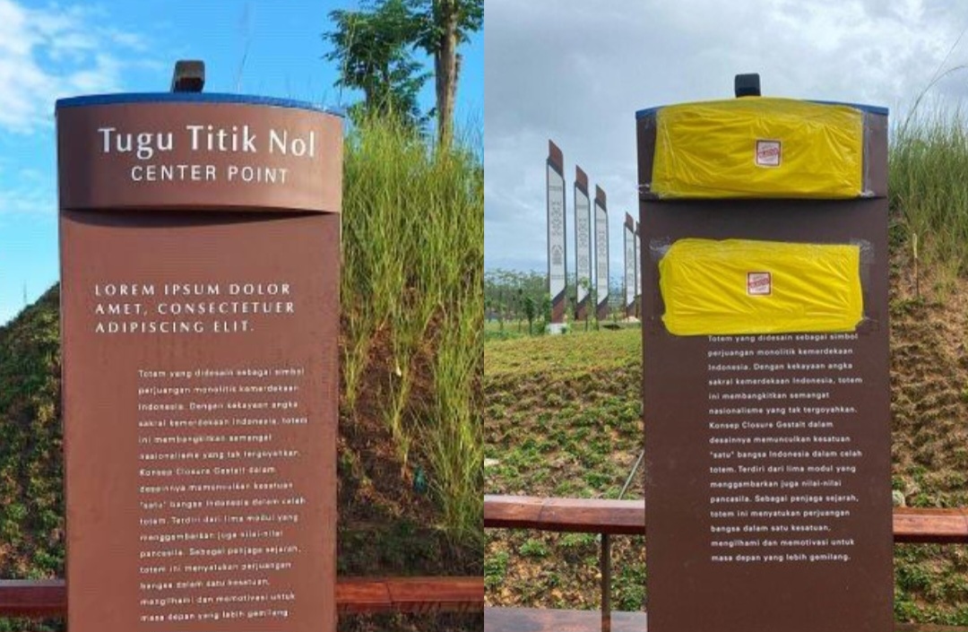 Jadi Bahan Lelucon Netizen Karena Belum Diedit, Teks Design Lorem Ipsum Tugu Titik Nol IKN Kini Ditutup