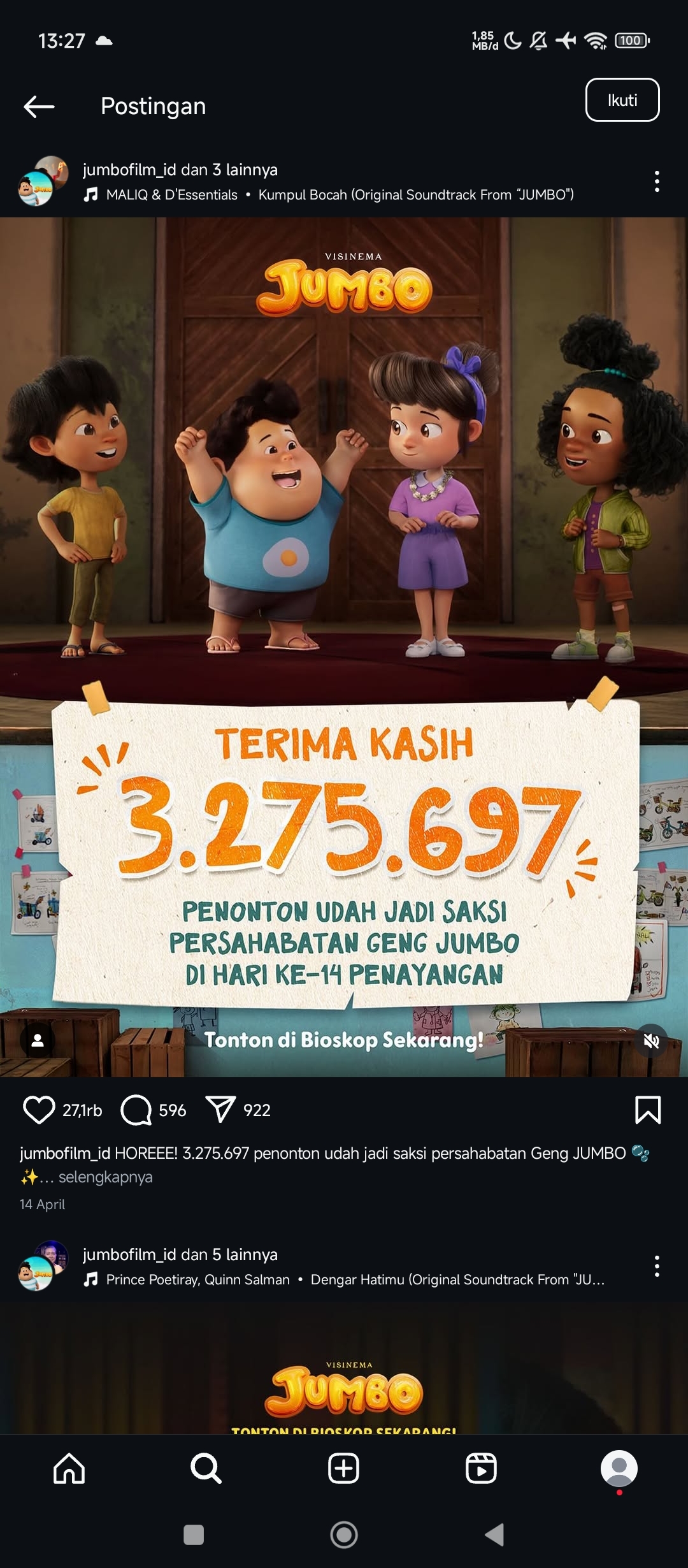 Lengkap LineUp Konser Jumbo : Ariel NOAH, BCL, Maliq & D’Essentials, RAN, Prince Poetiray dan Quinn Salman