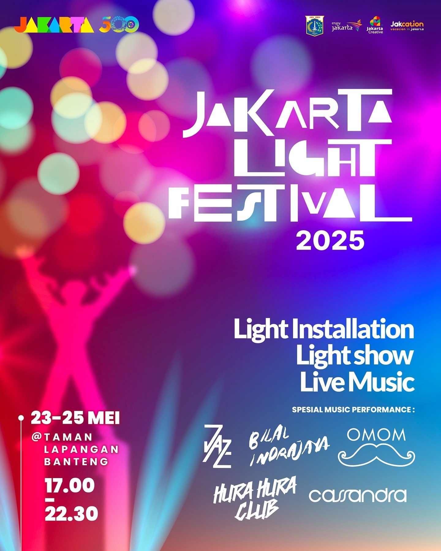 Jakarta Light Festival 2025 di Lapangan Banteng Mulai Besok, Ada Konser Musik hingga Pertunjukan Cahaya dan Instalasi Seni, Gratis!