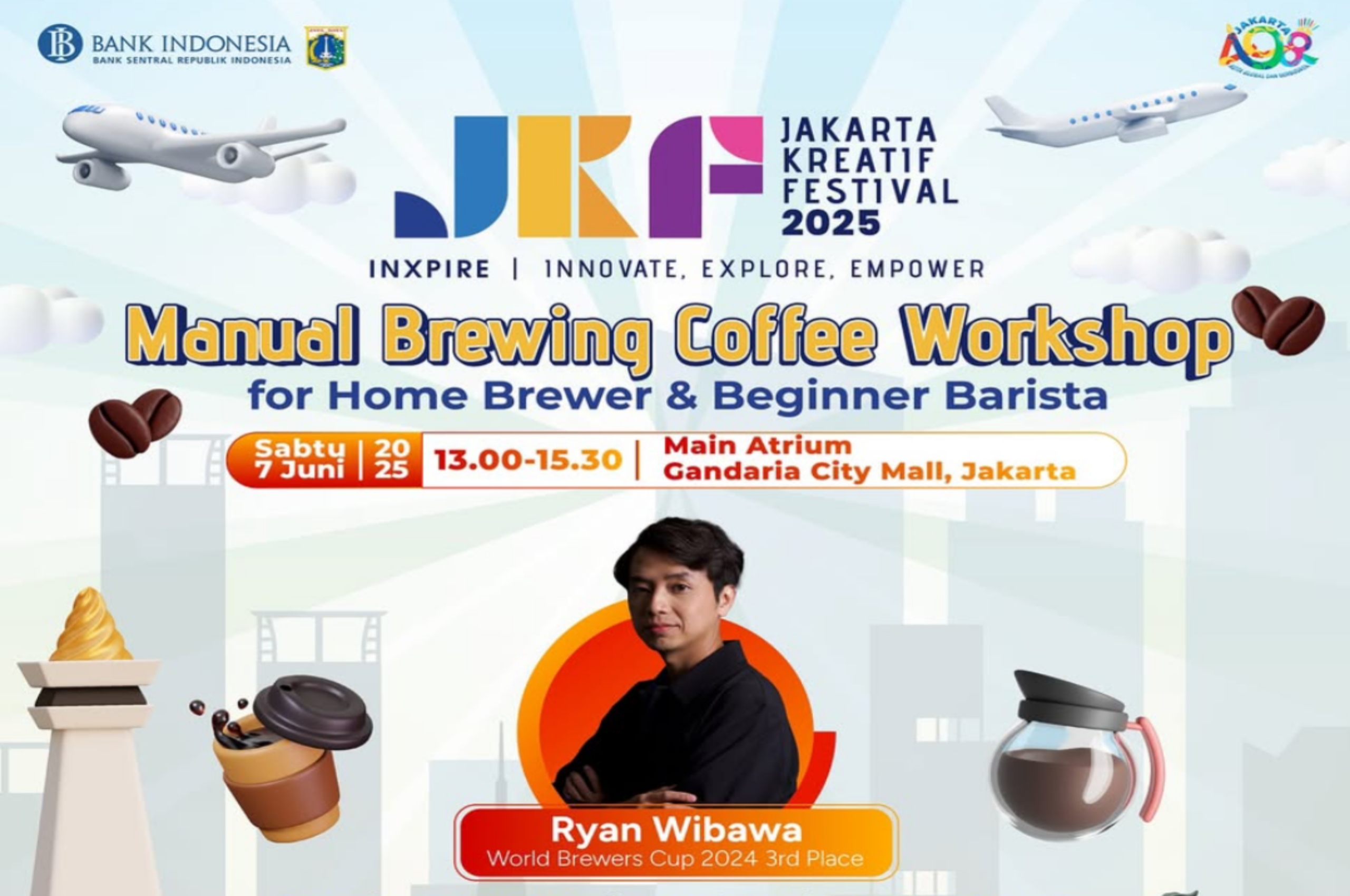Pecinta Kopi Wajib Hadir! Manual Brewing Workshop di Jakarta Kreatif Festival 2025