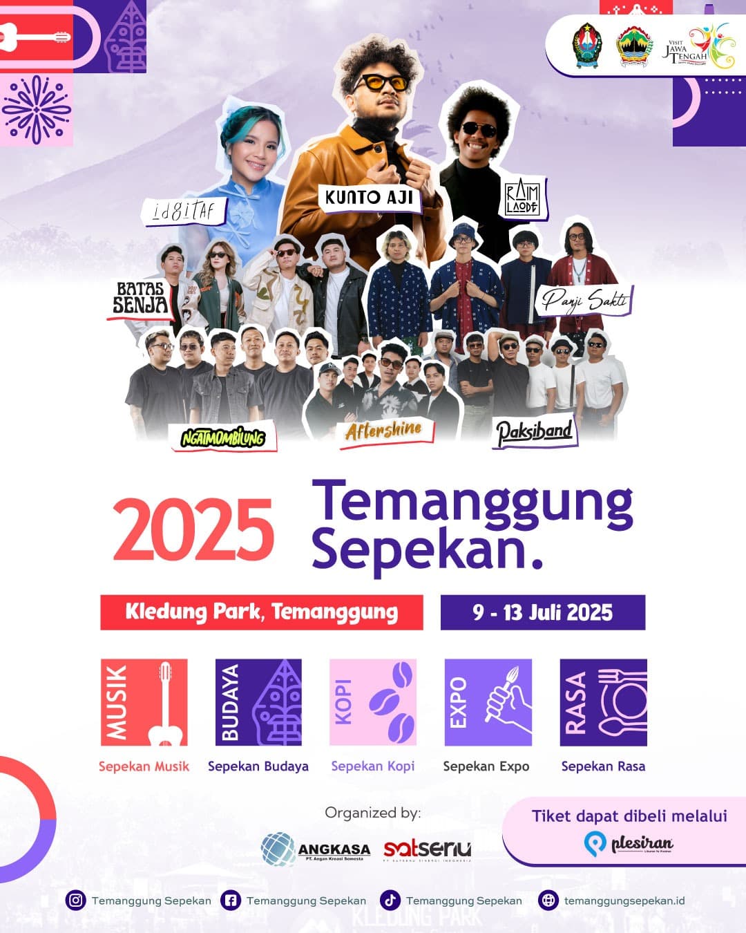 Tiketnya Murah Banget! Temanggung Sepekan 2025 Dimeriahkan Kunto Aji, Idgitaf, Aftershine hingga Raim Laode, Cek Lokasi dan Tanggalnya