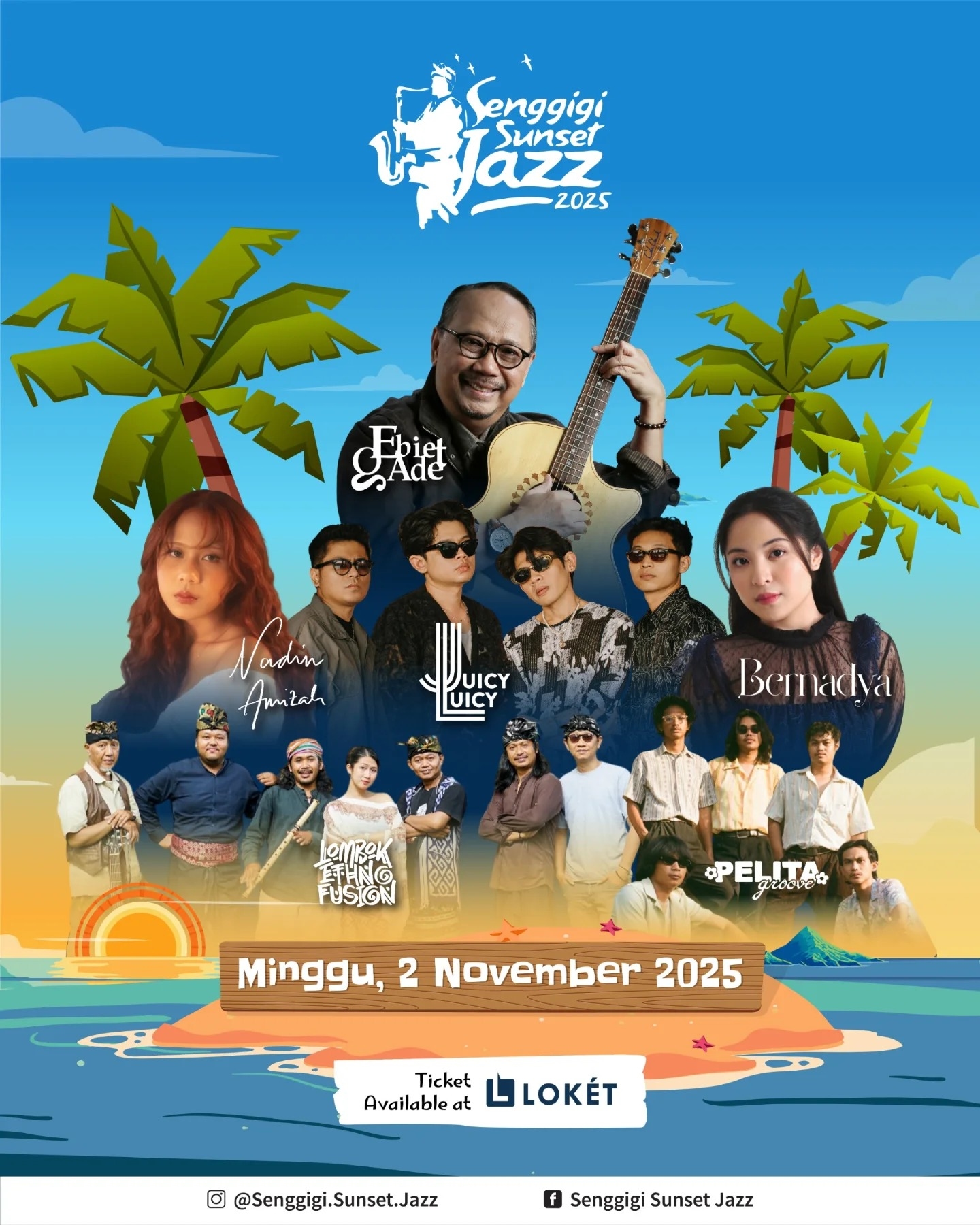 Nadin Amizah, Bernadya, Juicy Luicy, hingga Ebiet G. Ade Bakal Meriahkan Senggigi Sunset Jazz 2025, Segini Harga Tiketnya!