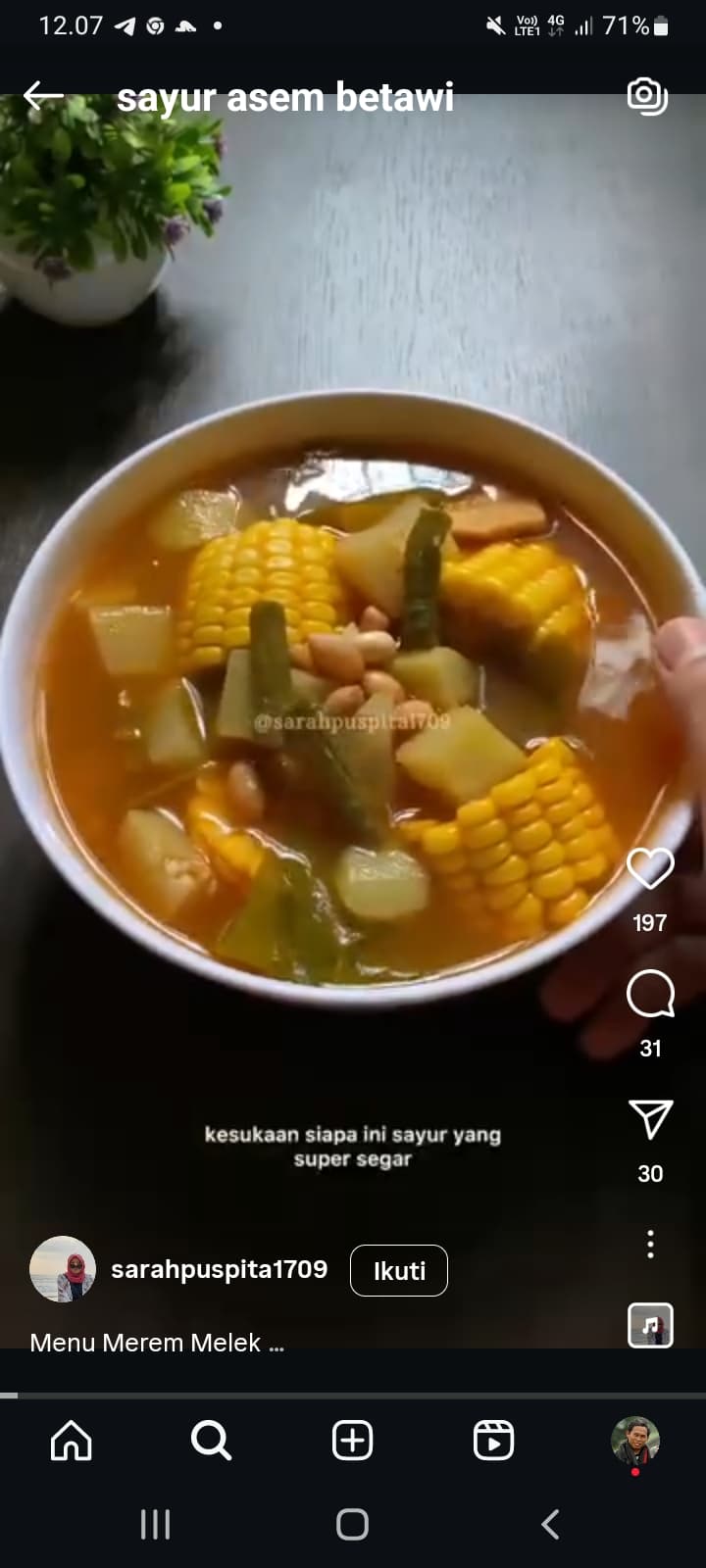 Resep Sayur Asem Betawi, Khas Kuah Bikin Menyegarkan, Mudah Dibikin di Rumah