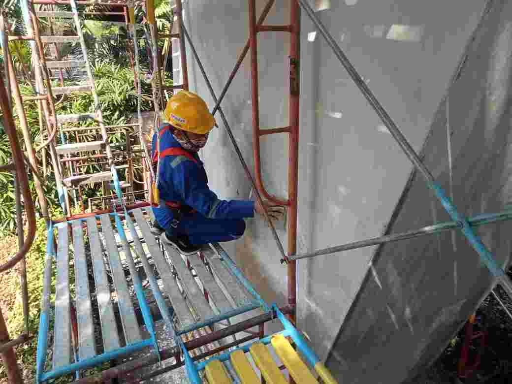 Disbud DKI Sedang Lakukan Perawatan Tiang Patung Pancoran, Diperkirakan Selama 60 Hari, Sudah Lama Tidak Dirawat