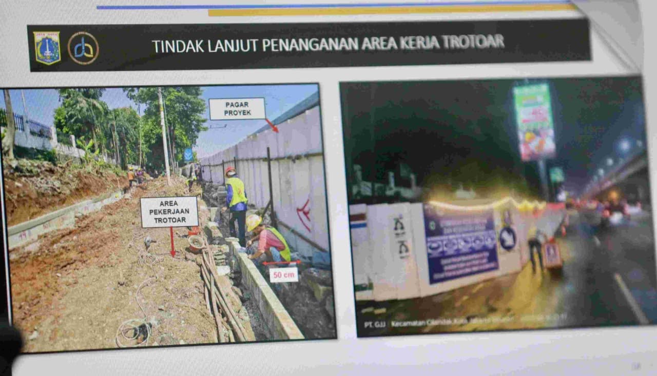 Gubernur Pramono Sebut Pemangkasan Trotoar Jalan TB Simatupang Hanya di 7 Lokasi Pengerjaan Proyek dan Berlangsung hingga November 2025 Saja