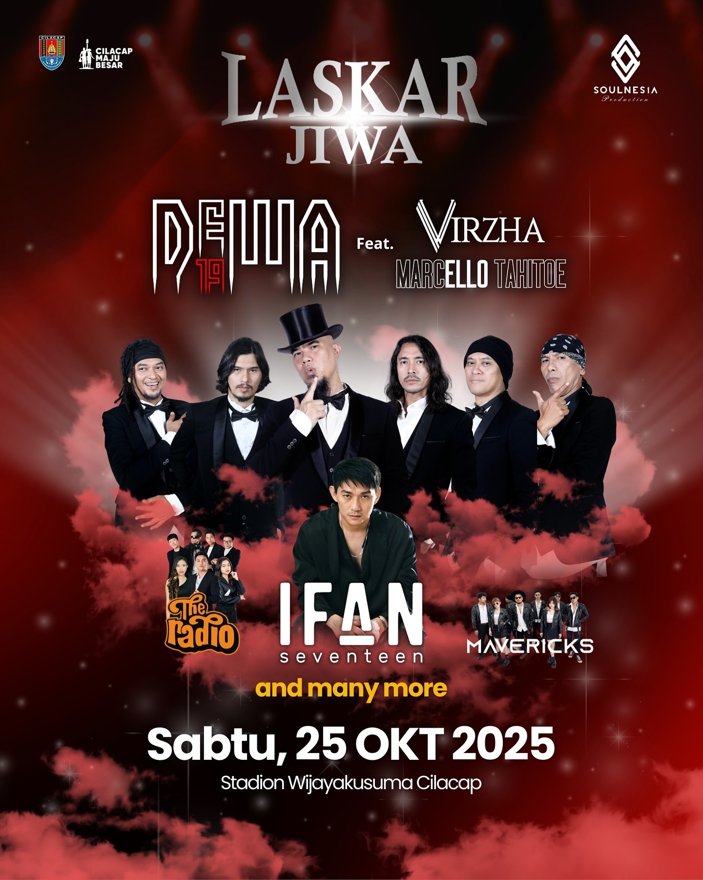 Warga Cilacap Merapat! Konser Laskar Jiwa 2025 Akan Hadirkan Dewa 19 feat Virzha dan Ello hingga Ifan Seventeen, Cek Tanggal dan Harga Tiketnya!