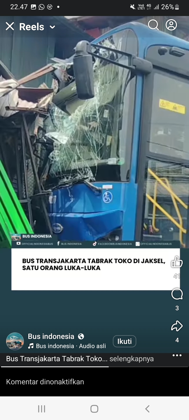 Kecelakaan Maut, Bus Transjakarta dan Truk Adu Banteng di Jakarta Pusat, Satu Korban Dilarikan ke Rumah Sakit