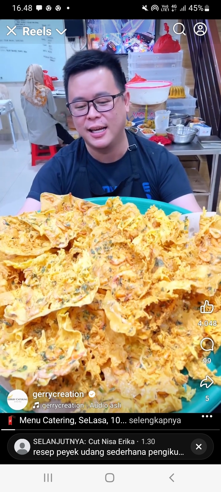 Mudah Resep Peyek Udang Rasanya Gurih, Cocok Buat Cemilan Bisa Juga untuk Lauk Makan