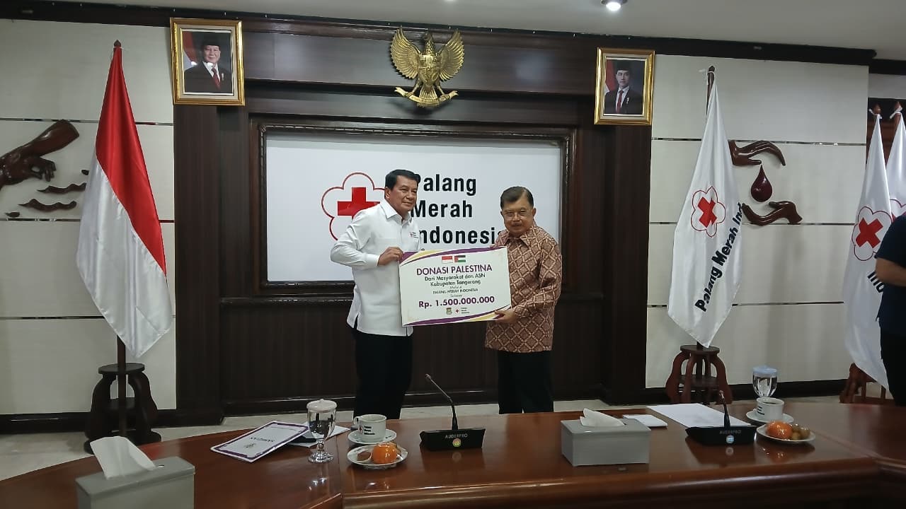 Galang Dana dari Warga dan ASN untuk Bantuan Kemanusiaan Palestina, Pemkab Tangerang Salurkan Rp 1,5 Miliar Melalui PMI Pusat