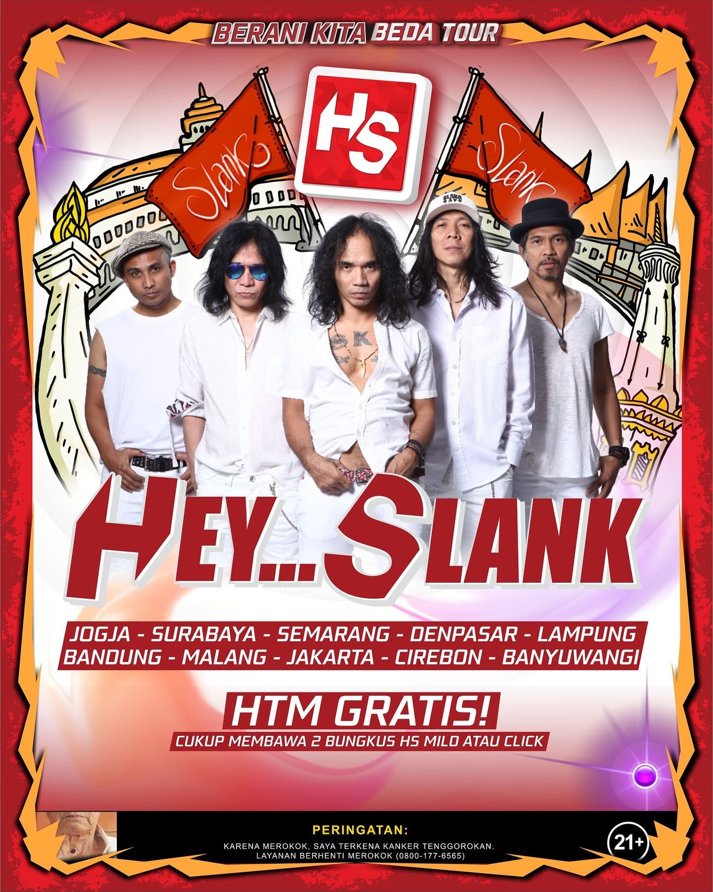 Slankers Jogja Bersiaplah! Konser Gratis Slank Berani Kita Beda Digelar di Stadion Kridosono pada 19 Oktober 2025