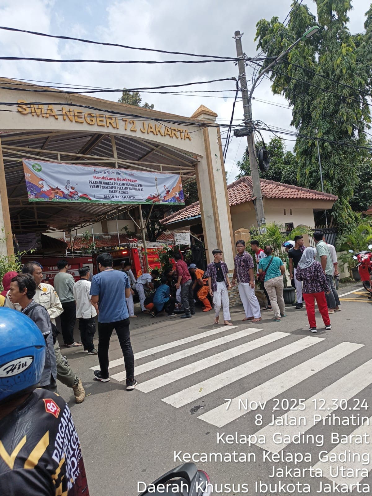 Insiden Ledakan Guncang SMAN 72 Kelapa Gading Jakarta Utara, 54 Orang Dilaporkan Terluka