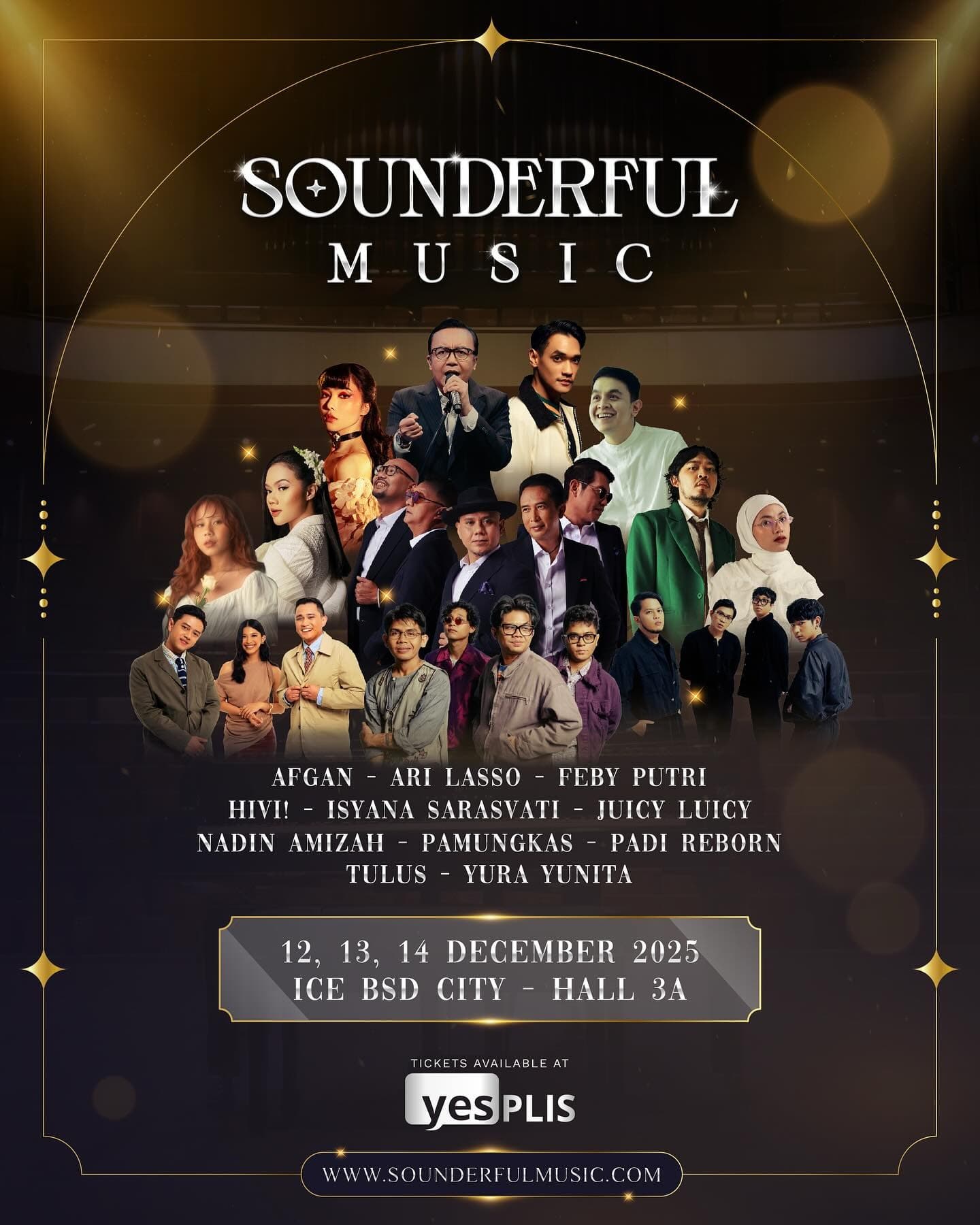 12 Musisi Top Tanah Air Siap Meriahkan Sounderful Music 2025 di ICE BSD Tangerang Jelang Akhir Tahun, Berikut Jadwal dan Daftar Penampilnya!
