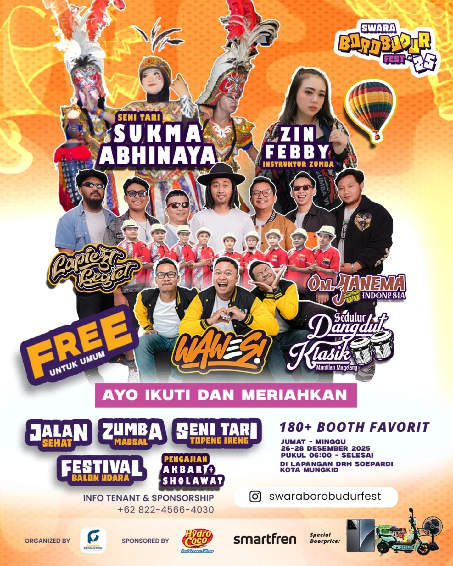 Swara Borobudur Fest 2025: Hadirkan Konser Musik, Balon Udara, Zumba Massal, hingga Pengajian Akbar, Cek Tanggal Acaranya, Gratis!