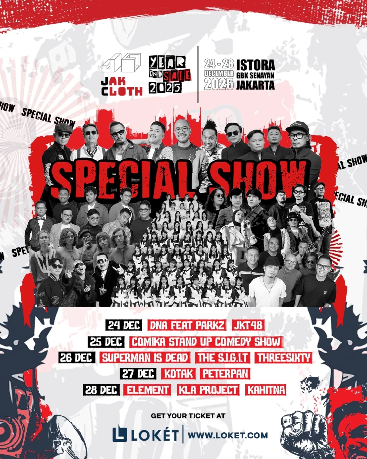 Jakcloth Year End Sale 2025 Hadir di Istora Senayan Jelang Akhir Tahun, Spesial Show Sederet Musisi hingga Stand Up Comedy, Cek Selengkapnya di Sini!