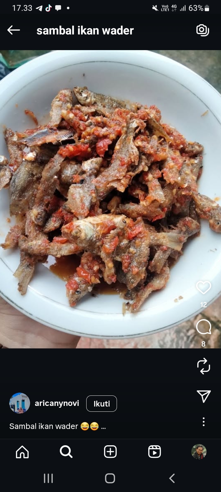 Resep Praktis Sambal Ikan Wader, Lauk Pedas Khas Air Tawar