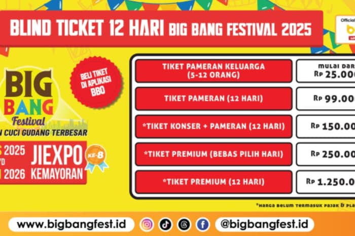 Siap-Siap! Big Bang Festival 2025 Janjikan Diskon Gila dan Konser Seru