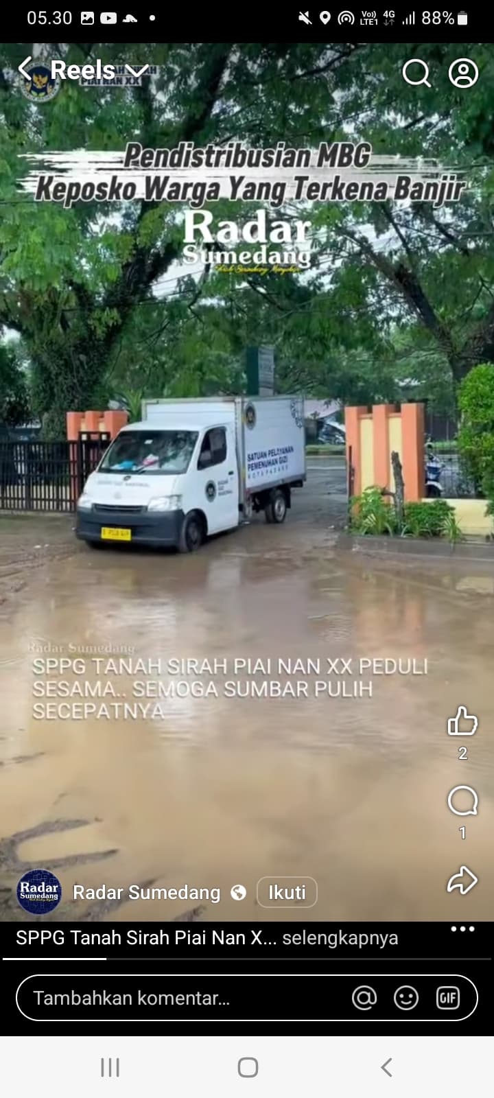 Garda Terdepan Pangan Darurat, Dapur SPPG Padang Diubah Jadi Pusat Distribusi MBG Korban Banjir