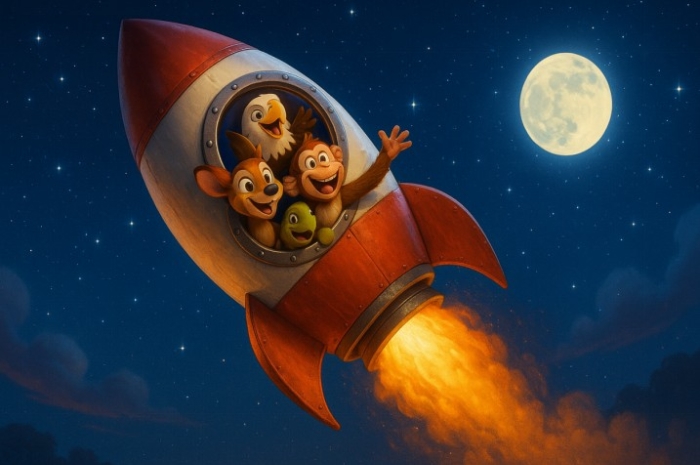 Dongeng Anak: Kancil dkk Berpetualang ke Planet Lain