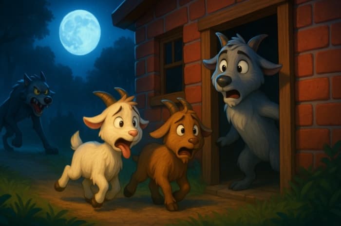 Dongeng Anak: Tiga Ekor Kambing dan Serigala